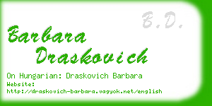 barbara draskovich business card
